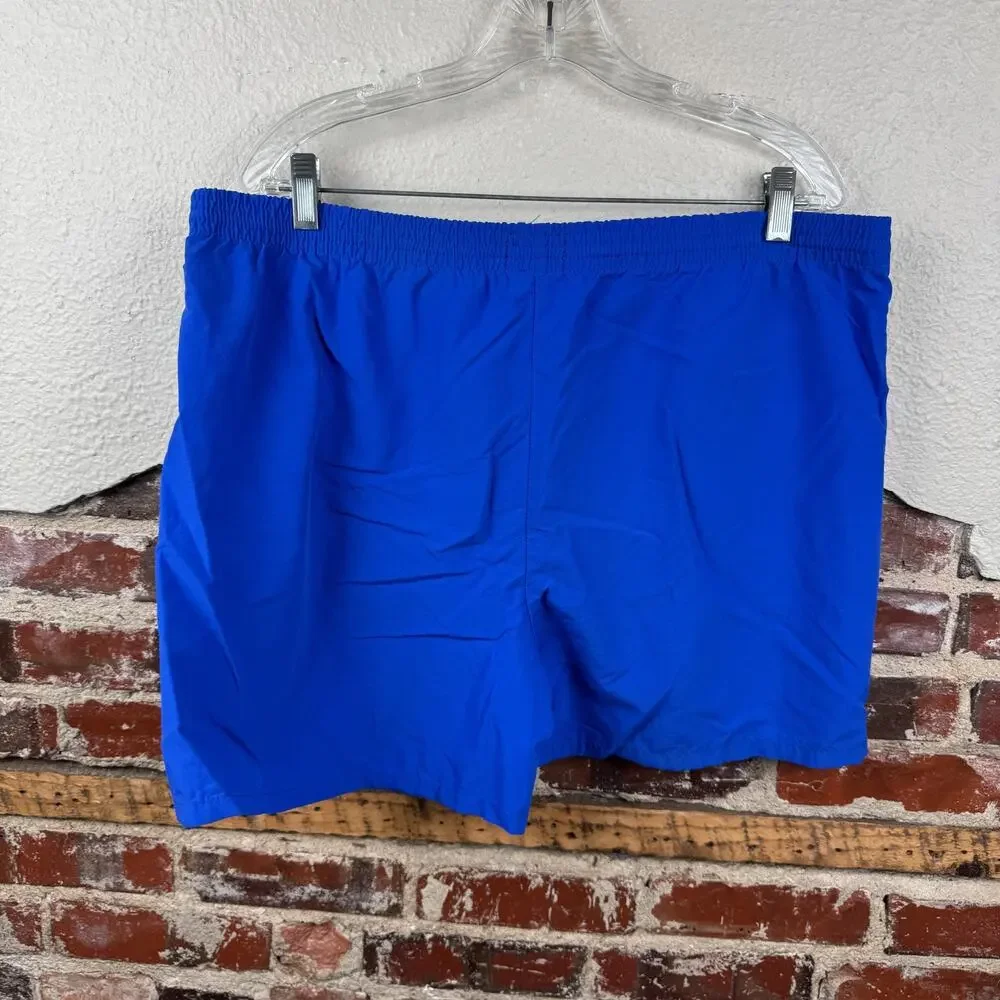 J Crew Swim Trunks Mens XL Blue Nylon Mesh Lined Quick Dry Board Shorts Oarsman